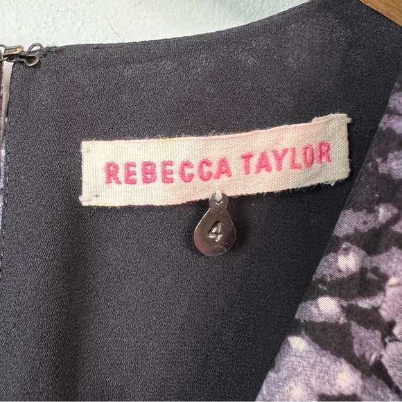 Rebecca Taylor Summer Storm Silk Sleeveless V-Neck Dress - Picture 4 of 15